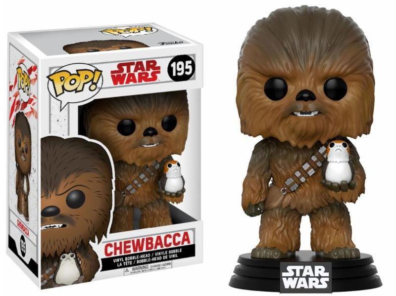 Star Wars Episode VIII POP! Vinyl Bobble - Head Chewbacca & Porg 9 cm - Colecionáveis - Funko