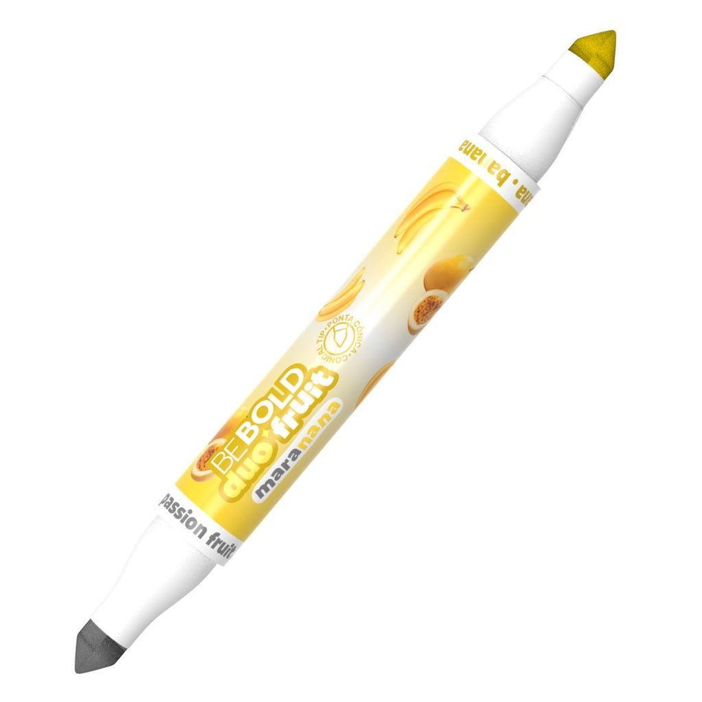 Sublinhador Perfumado Newpen BeBold Duo Fruit Maranana Amarelo/Cinza - Papelaria - Newpen