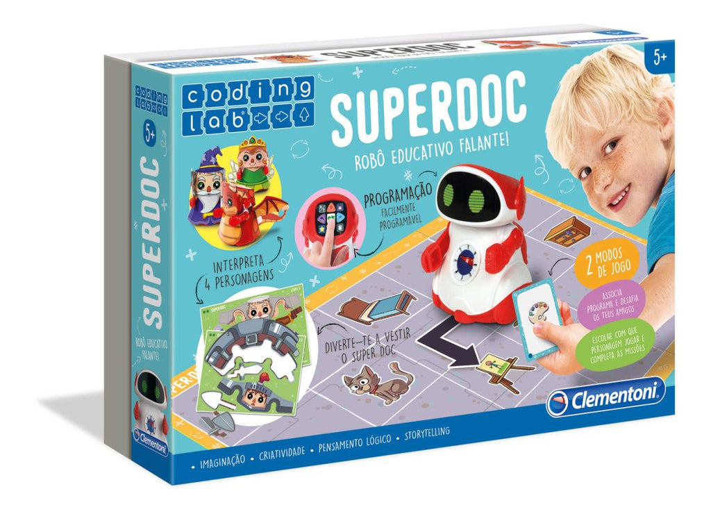 Super Doc Robot Clementoni Coding Lab 67660 - Robô Educacional (Versão Portuguesa) - Toys - Clementoni
