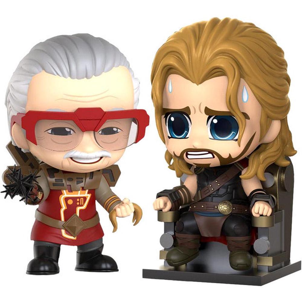 Thor: Ragnarok Cosbaby (S) Mini Figures Stan Lee & Thor 10 cm - Colecionáveis - Hot Toys