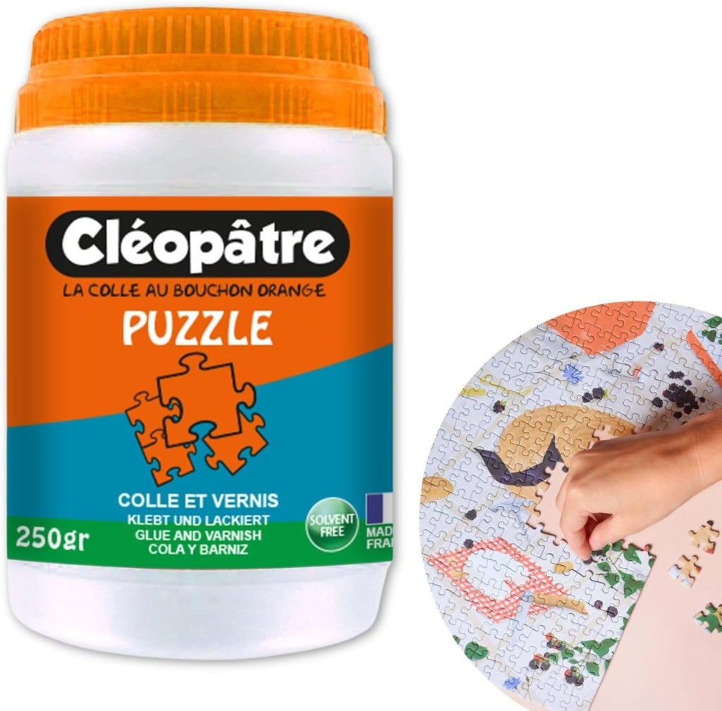 Verniz - Cola Cléopâtre para Quebra - Cabeças, 250g - Cola e Protege numa Só Etapa - Jogos e Puzzles - Cléopâtre