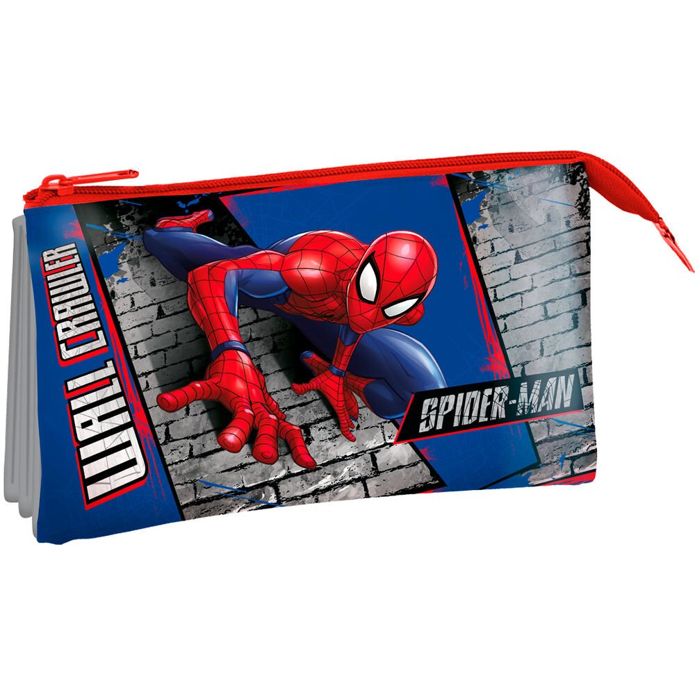 Estojo Escolar Triplo Marvel Spider‑Man - Papelaria - Kids Licensing
