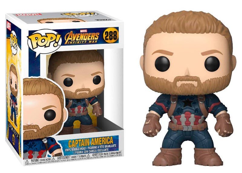 POP! Marvel Avengers Infinity War - Capitão América 9 cm - Colecionáveis - Funko