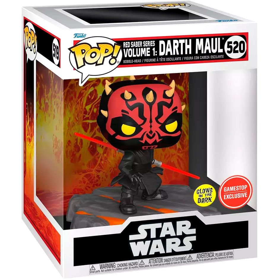 POP! Deluxe Star Wars – Darth Maul Exclusive 15 cm (Brilha no Escuro) - Colecionáveis - Funko