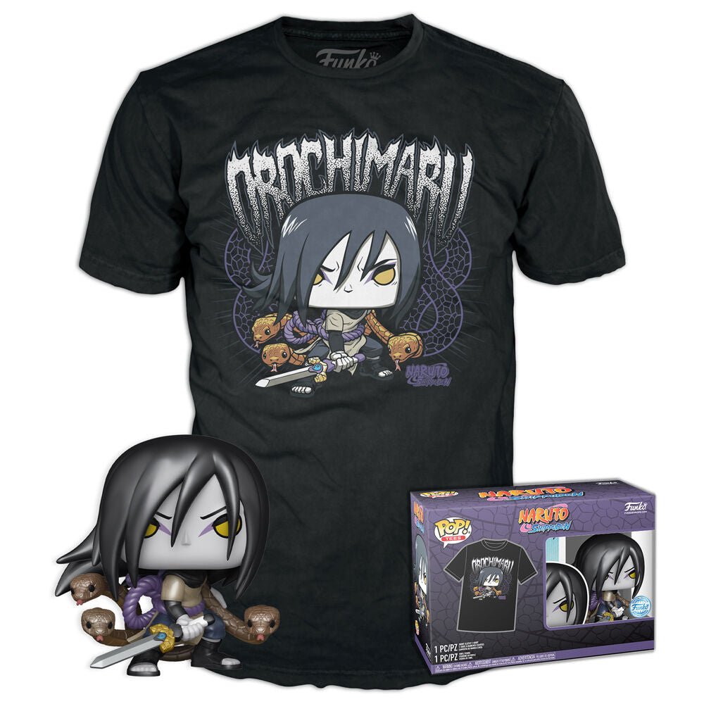 Set Figura POP! & Tee Naruto Shippuden Orochimaru 9 cm - Roupa e acessórios - Funko