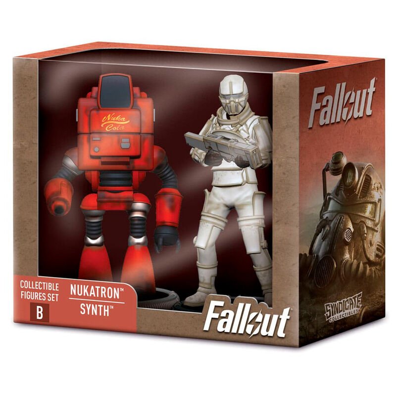 Conjunto de Mini Figuras Fallout Nukatron e Synth 7 cm - Colecionáveis - SYNDICATE COLLECTIBLES