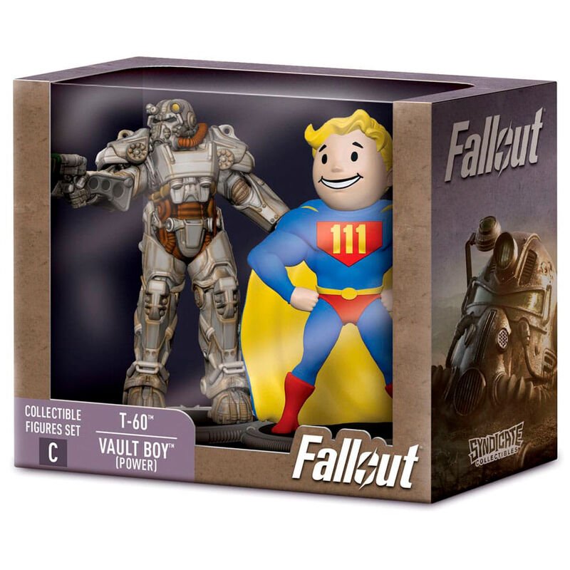 Conjunto de Mini Figuras Fallout T - 60 Power Armor e Vault Boy Power 7 cm - Colecionáveis - SYNDICATE COLLECTIBLES
