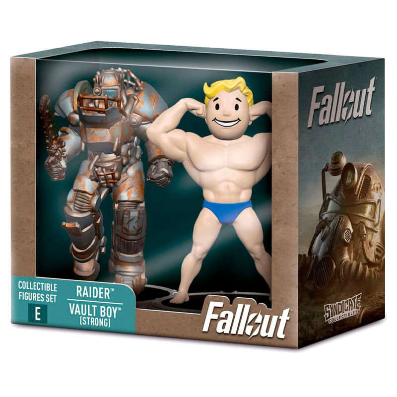 Conjunto de Mini Figuras Fallout Raider e Vault Boy Strong 7 cm - Colecionáveis - SYNDICATE COLLECTIBLES