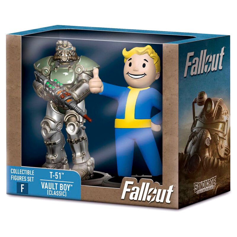 Conjunto de Mini Figuras Fallout T - 51 e Vault Boy 7 cm - Colecionáveis - SYNDICATE COLLECTIBLES