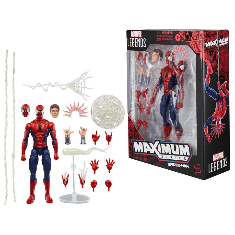 Marvel Legends Maximum Series – Spider - Man 15 cm | Edição Deluxe - Colecionáveis - Hasbro