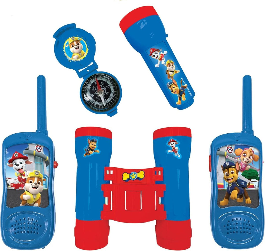 Paw Patrol Conjunto Aventureiro LEXIBOOK — Walkie - talkies + Binóculos, Lanterna, Bússola - Toys - Lexibook