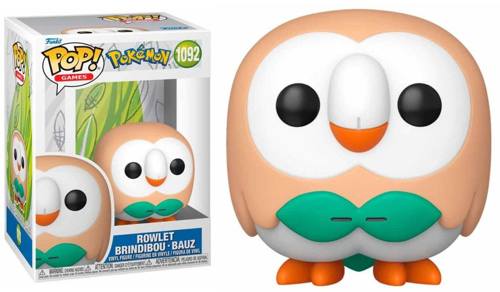 POP! Figure Pokémon Rowlet – Brindibou – Bauz 9 cm 1092 - Colecionáveis - Funko