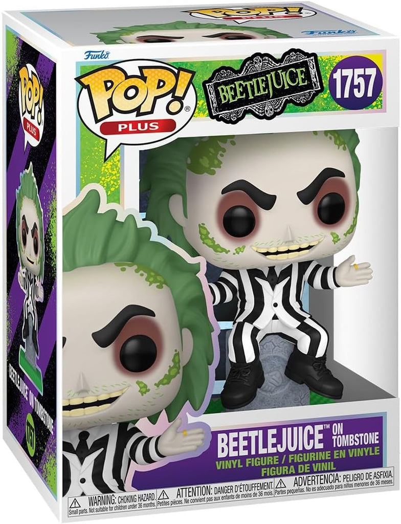 POP! Plus — Beetlejuice on Tombstone 10 cm - Colecionáveis - Funko