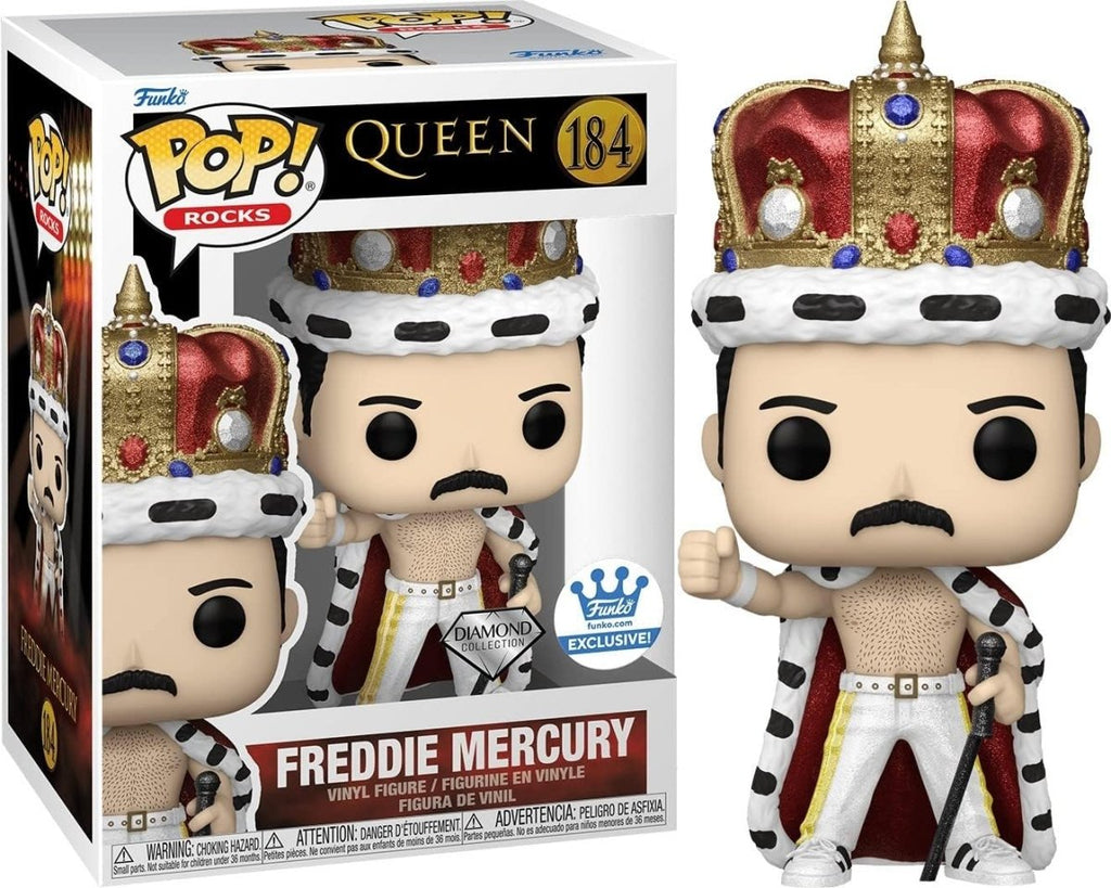 POP! Rocks — Queen: Freddie Mercury (Diamond Collection, Glitter) Exclusive 9,5 cm - Colecionáveis - Funko