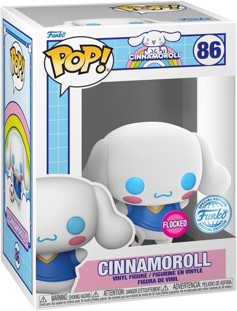 POP! Sanrio — Cinnamoroll Flocked Exclusive 9,5 cm - Colecionáveis - Funko