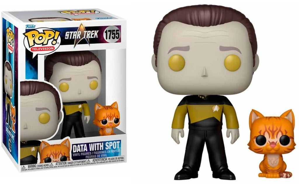 POP! TV – Star Trek: The Next Generation “Data with Spot” 1755 | 10 cm - Colecionáveis - Funko