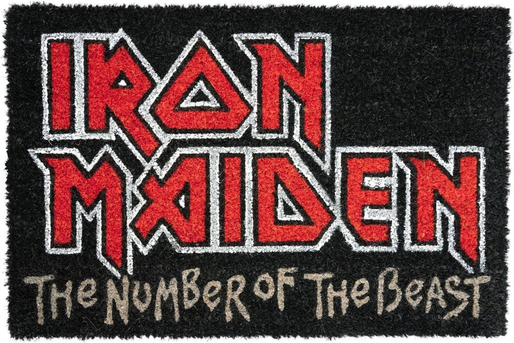 Tapete de Entrada Iron Maiden 40x60 cm | Fibra de Coco Antiderrapante - Decoração - erik
